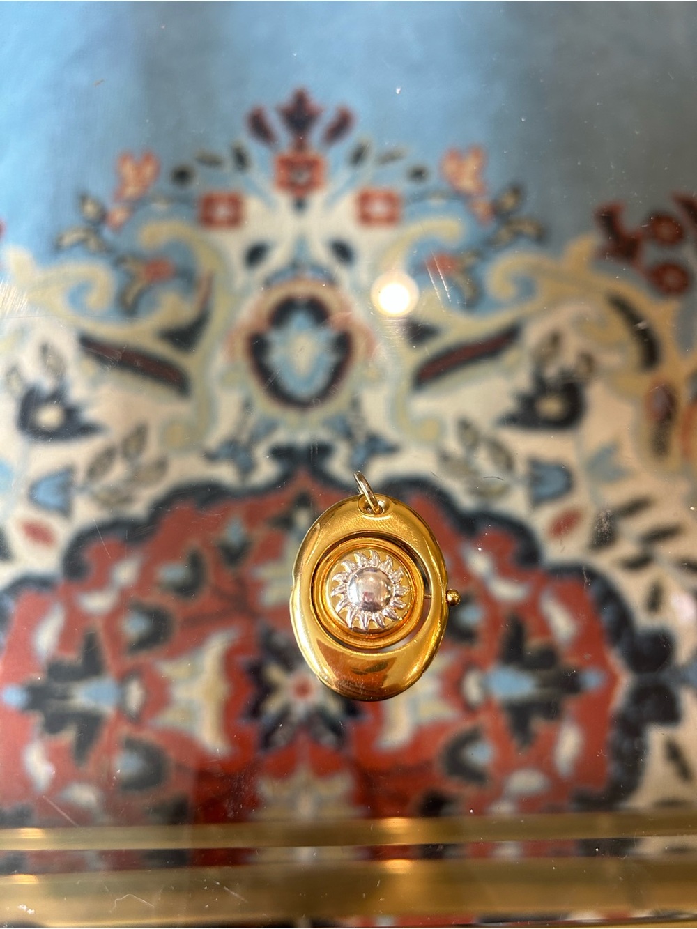 Vintage Two Sided Celestial Sun Moon Pendant